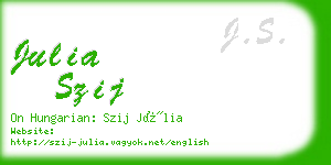 julia szij business card